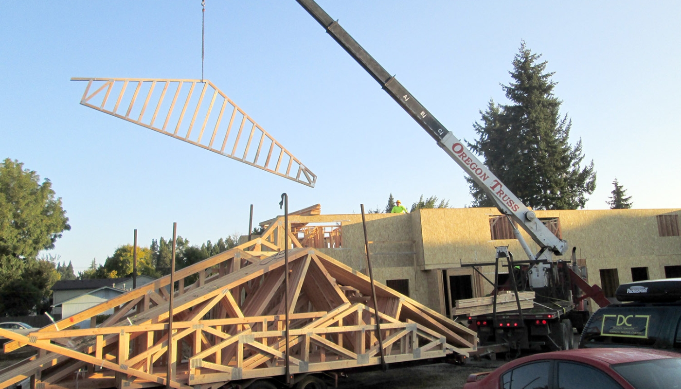 mutlifamily truss delivery